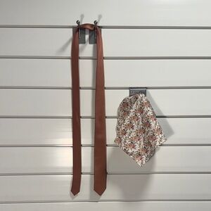 Rusty Rose Floral Tie Set